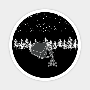 Camping under the stars Magnet